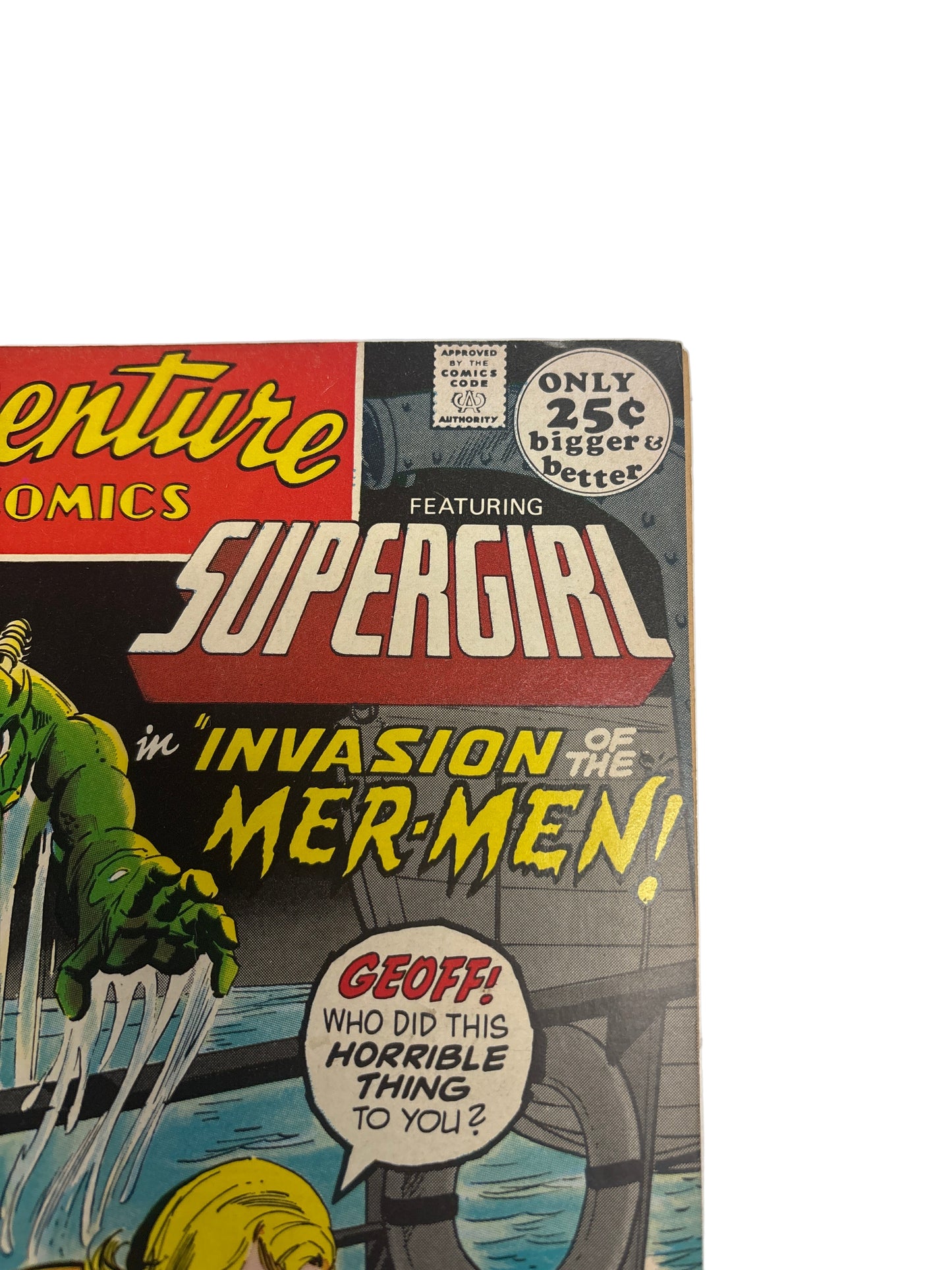 DC ADVENTURE COMICS FEATURING SUPERGIRL IN INVASION OF THE MER-MEN #409