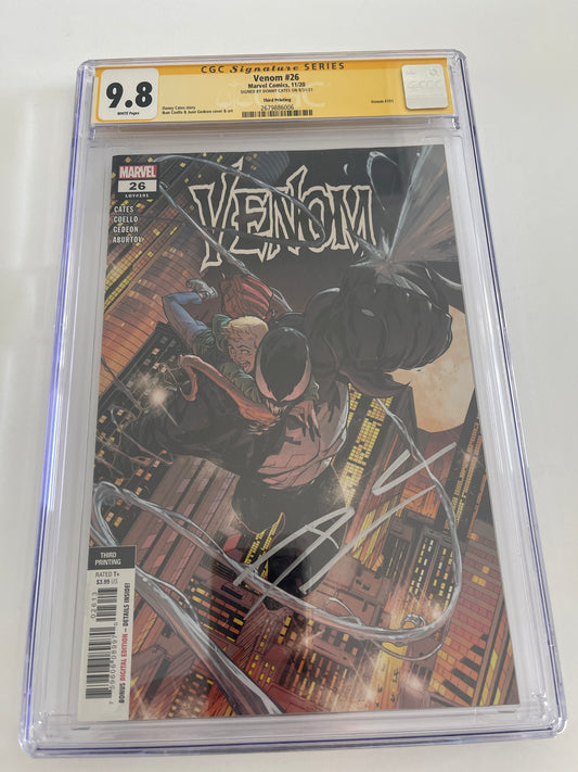 MARVEL COMICS VENOM #26 VIRGIN VARIANT SIGNED BY DONNY CATES