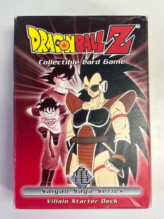 DRAGONBALL Z COLLECTIBLE CARD GAME SAIYAN SAGA SERIES VILLAIN STARTER DECK OPEN BOX ( MAY BE INCOMPLETE)