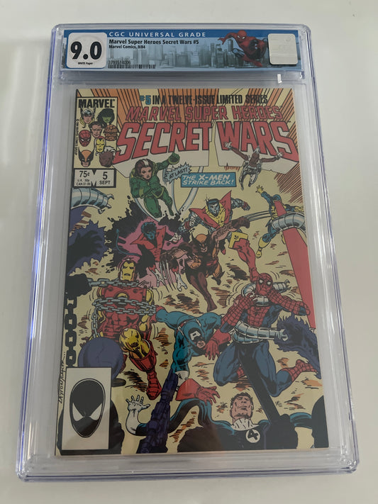 MARVEL COMICS SECRET WARS #5 CGC 9.0