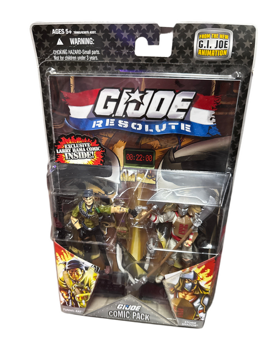 HASBRO GI JOE 25th ANNIVERSARY COMIC PACK TUNNEL RAT AND STORM SHAROW