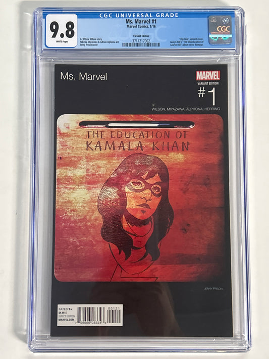 MARVEL COMICS MS. MARVEL #1 HIP HOP VARIANT CGC 9.8 WP