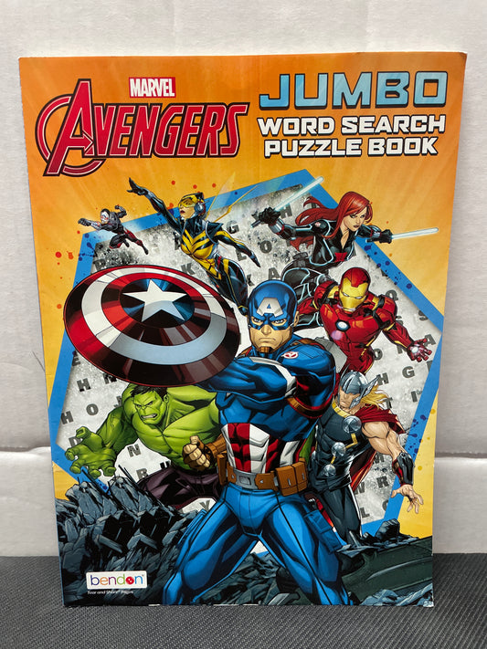 MARVEL AVENGERS JUMBO WORD SEARCH & PUZZLE BOOK (BRAND NEW, 2020)