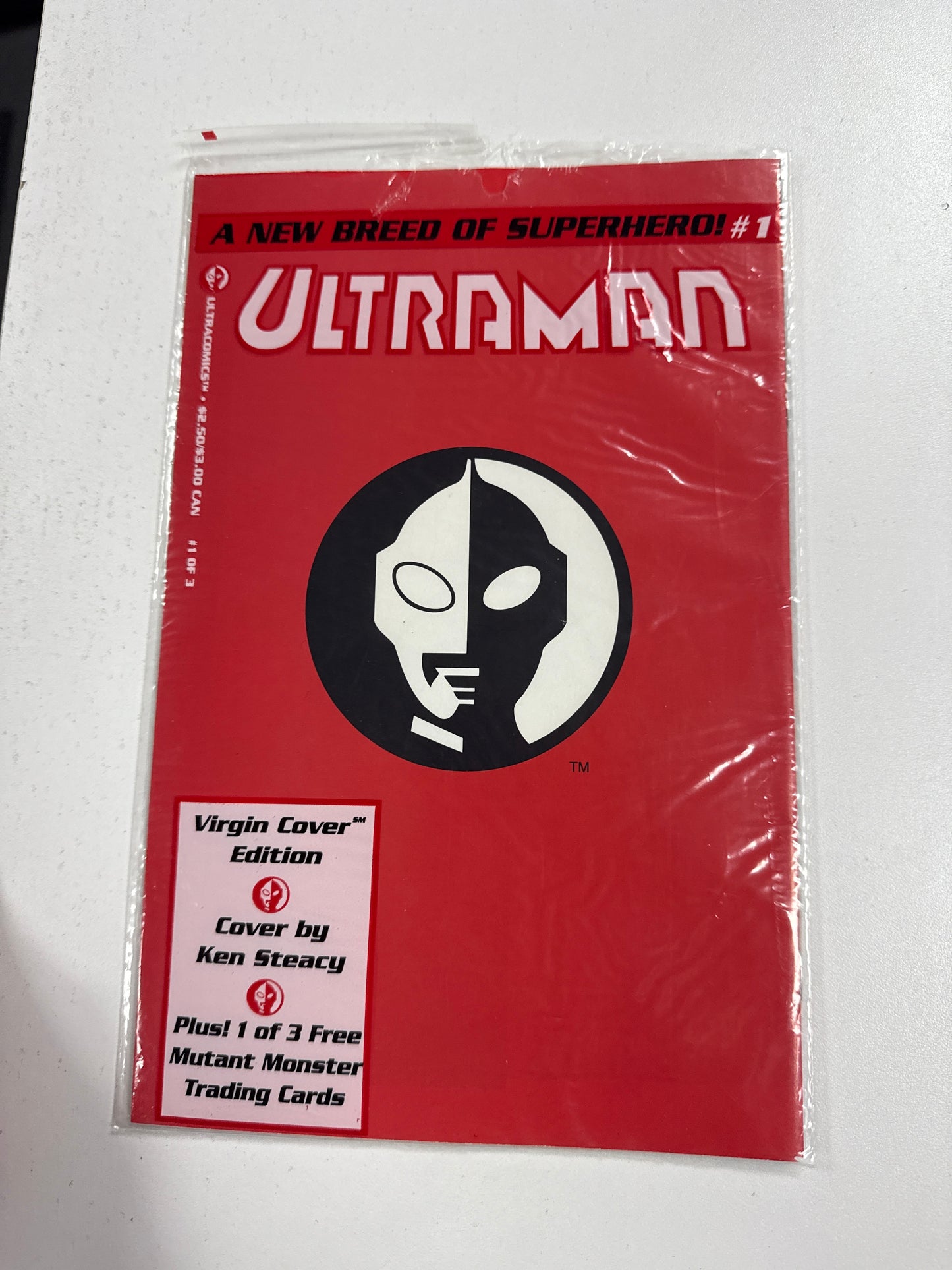 Ultraman #1 Virgin Variant with Card 1st Appearance Ultra Man Harvey Comics NM in original package sealed
