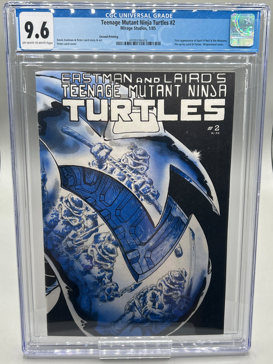 CGC 9.6 Mirage Studios EASTMAN AND LAIRD’S TEENAGE MUTANT NINJA TURTLES #2 2nd Printing