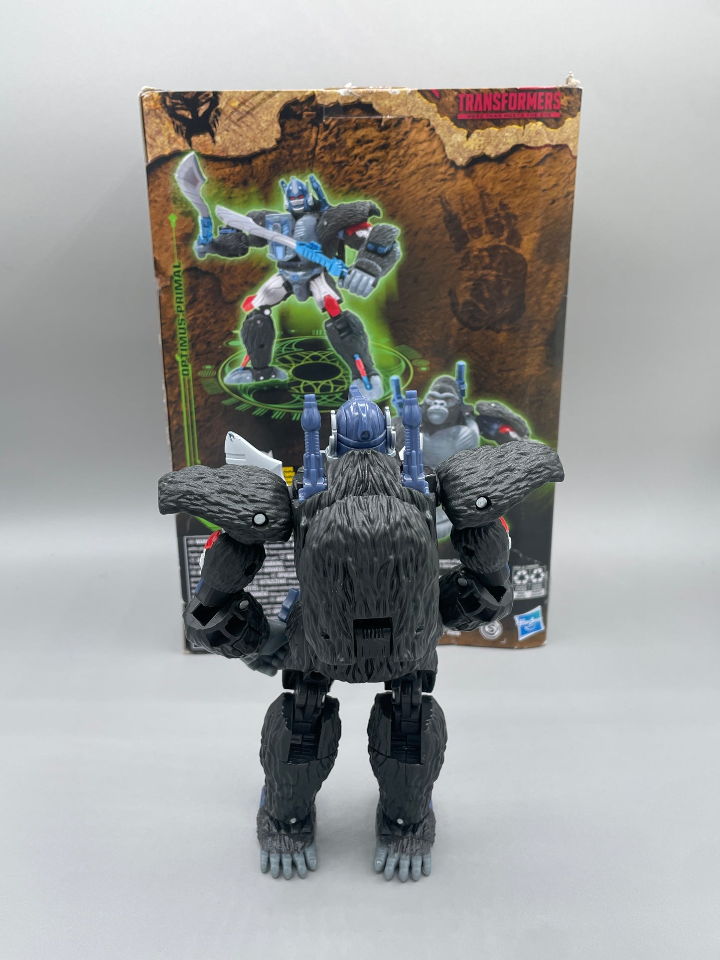 TRANSFORMERS KINGDOM - WAR FOR CYBERTRON TRILOGY OPTIMUS PRIMAL HASBRO FIGURE! CIB VERY NICE!