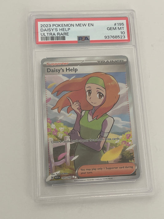 2023 POKEMON MEW EN DAISY’S HELP ULTRA RARE PSA 10