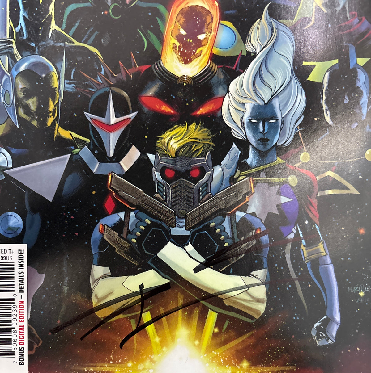 MARVEL GUARDIANS OF THE GALAXY #1 SIGNED BY DONNY CATES WITH CERTIFICATE OF AUTHENTICITY