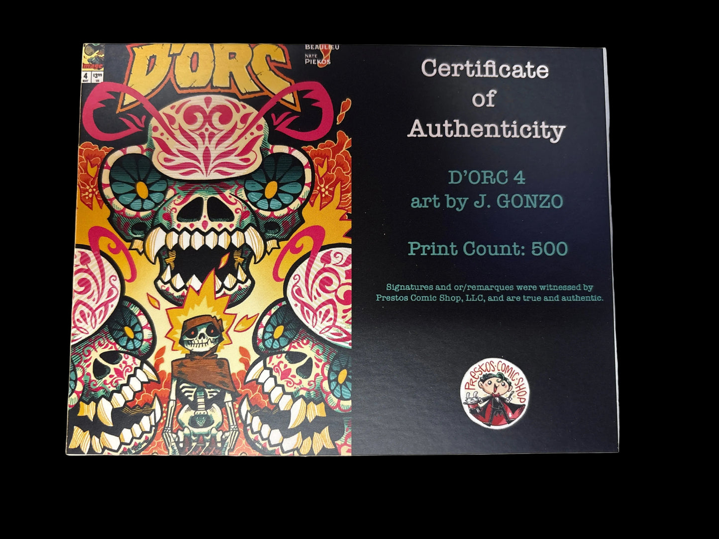 IMAGE DORC #4 J. GONZO VARIANT LIMITED TO 500 W COA