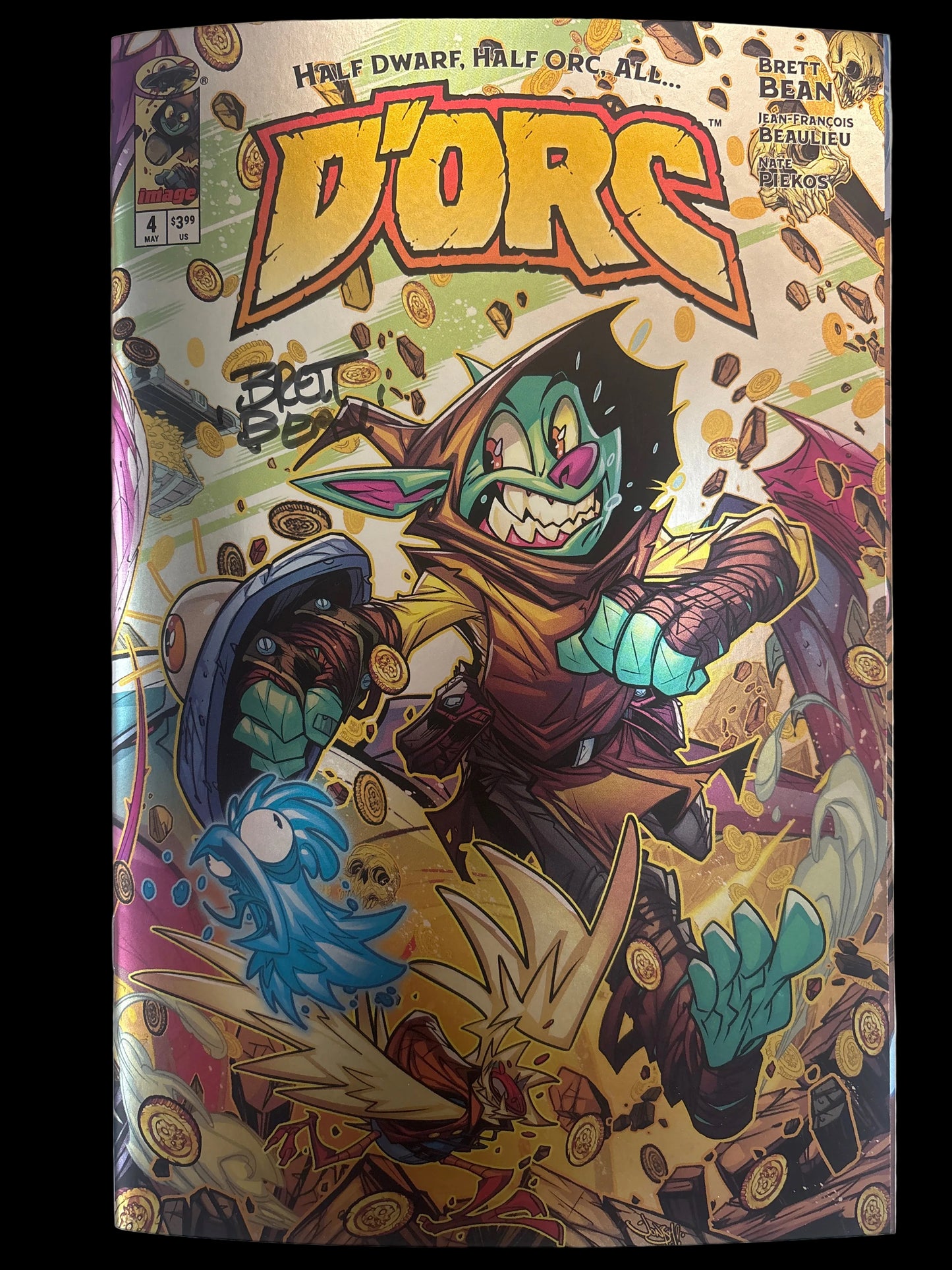 DORC #4 JONBOY WRAPAROUND FOIL VARIANT LTD 500 SIGNED BY BRETT BEAN