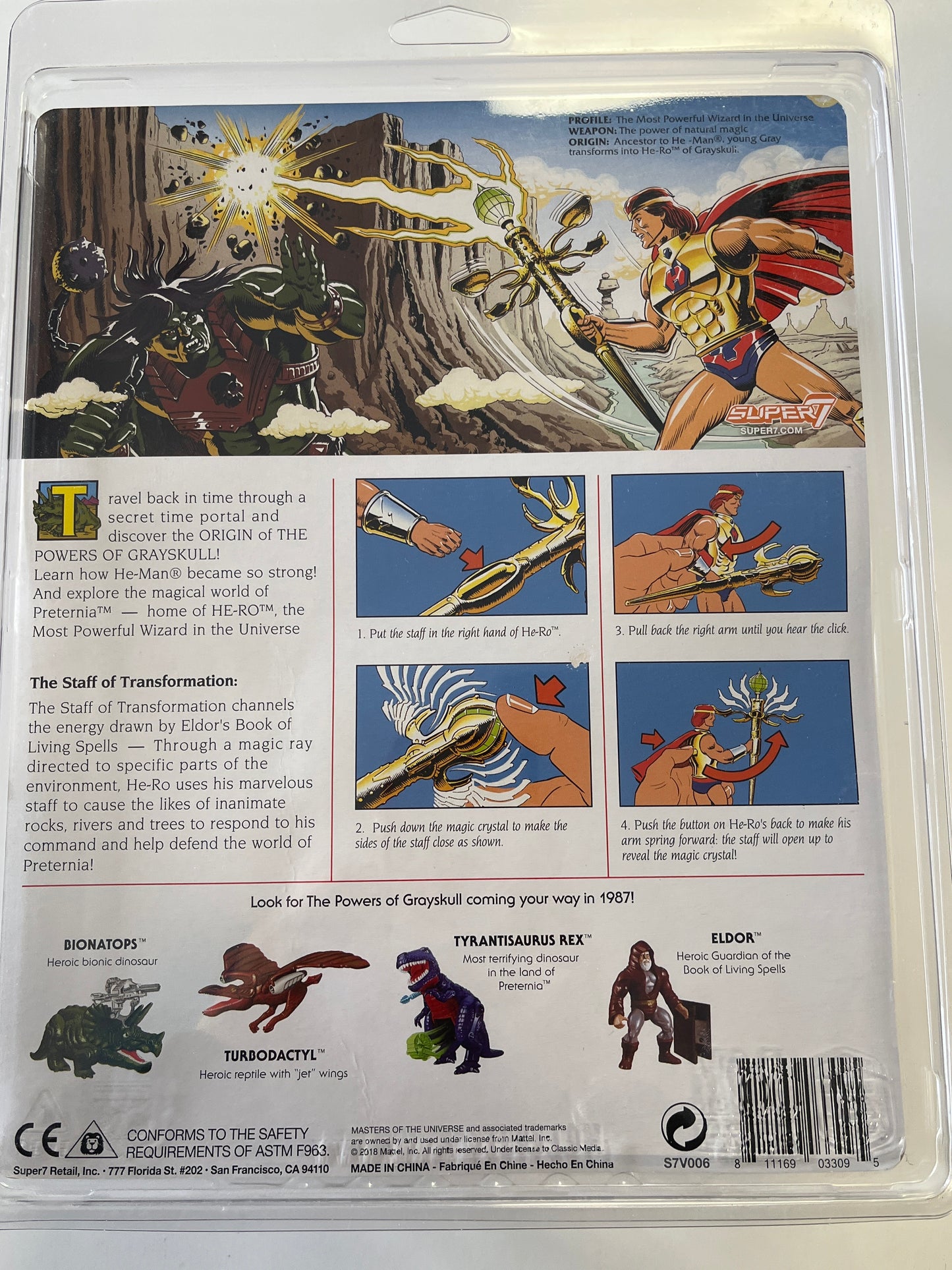 MASTERS OF THE UNIVERSE THE POWERS OF GRAYSKULL HE-RO THE MOST WIZARD IN THE UNIVERSE