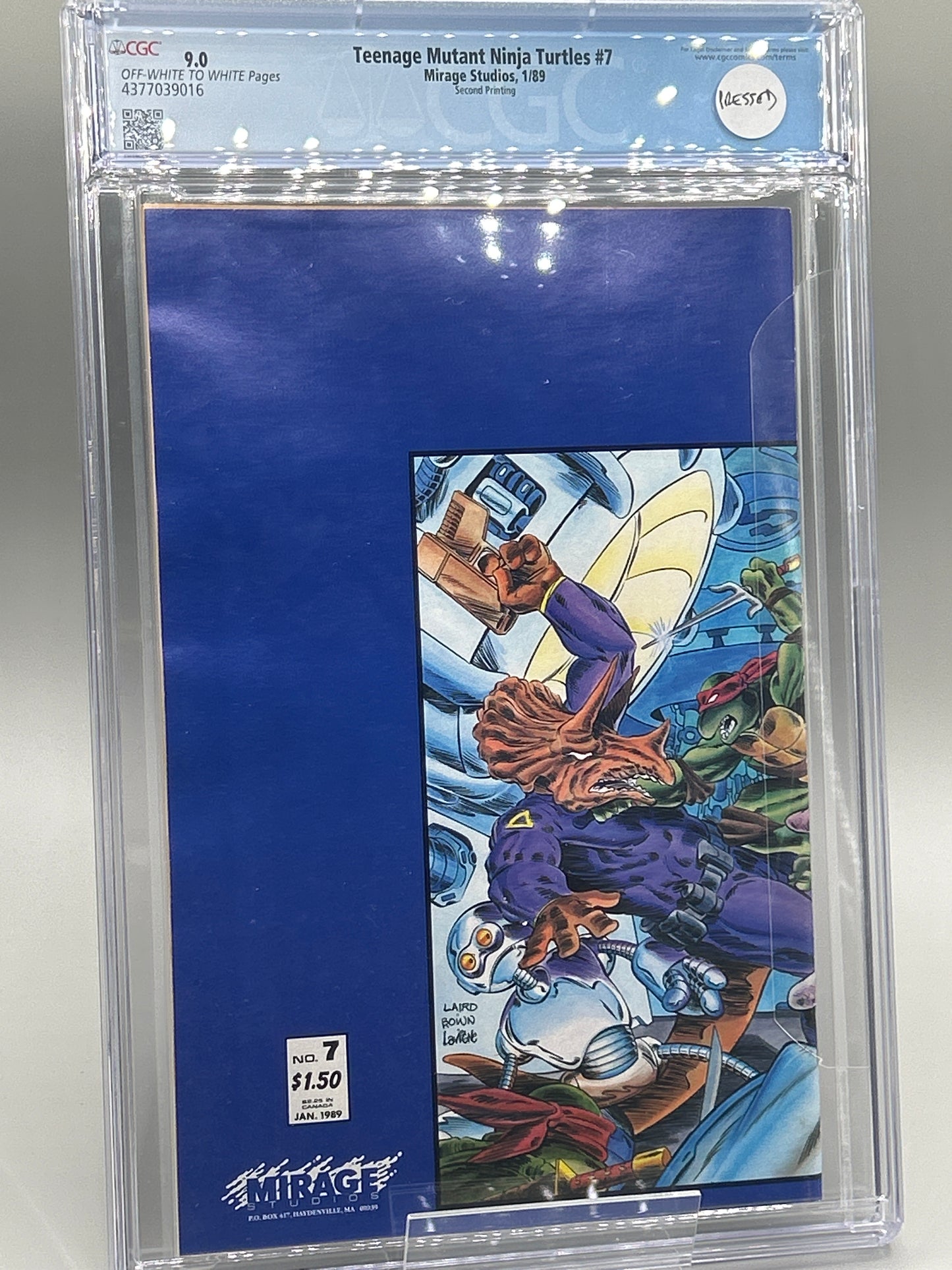 CGC 9.0 Mirage Studios EASTMAN AND LAIRD’S TEENAGE MUTANT NINJA TURTLES #7 2nd Printing