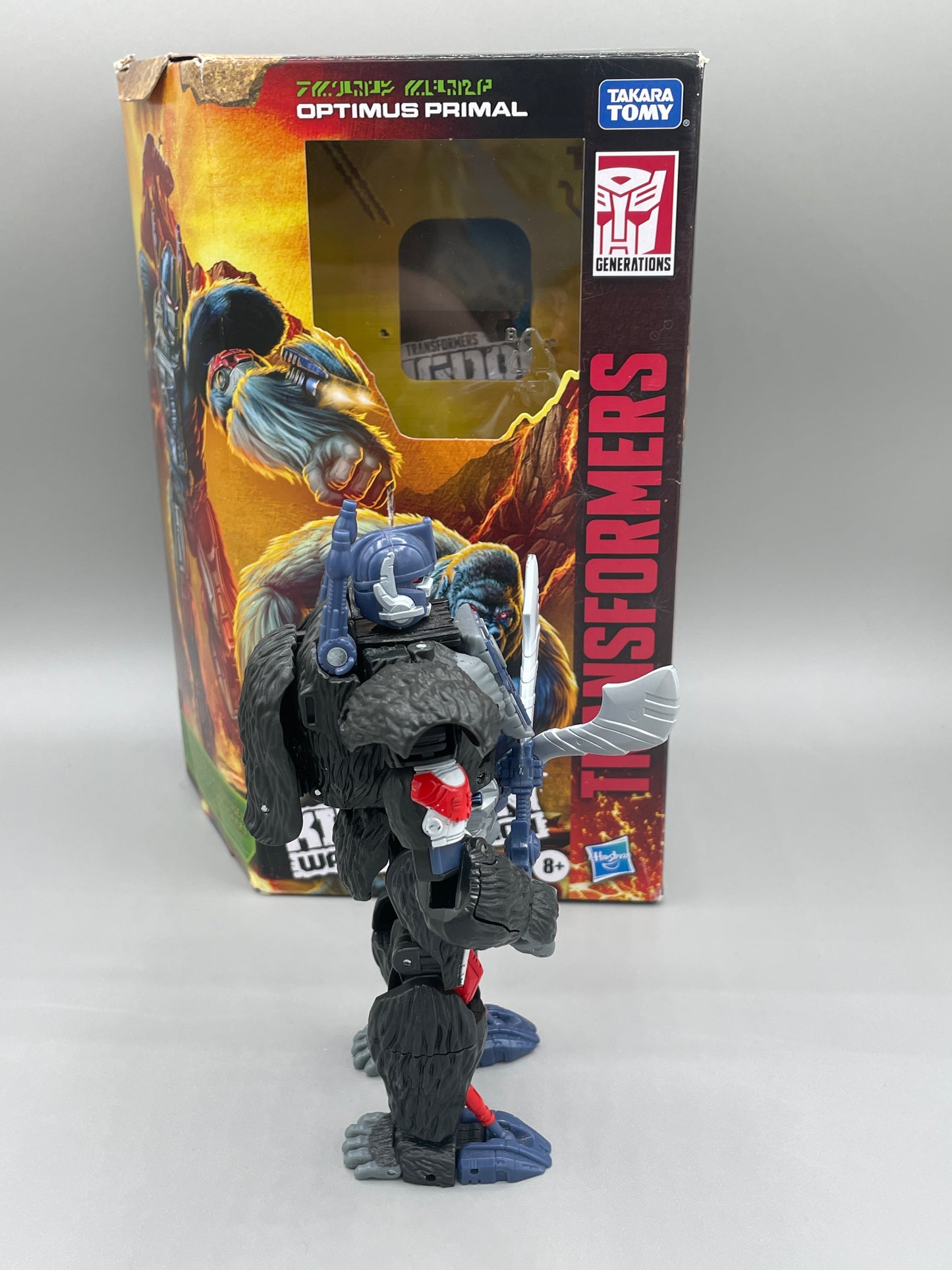 TRANSFORMERS KINGDOM - WAR FOR CYBERTRON TRILOGY OPTIMUS PRIMAL HASBRO FIGURE! CIB VERY NICE!