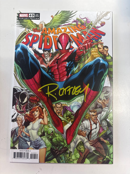 MARVEL THE AMAZING SPIDER MAN #49 SIGNED BY RYAN OTTLEY W COA
