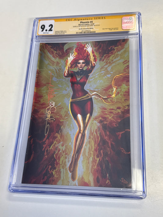 MARVEL PHONEIX #4 SIGNED AND SOETCH BY NATHAN SZERDY NYCC EXCLUSIVE CGC 9.2