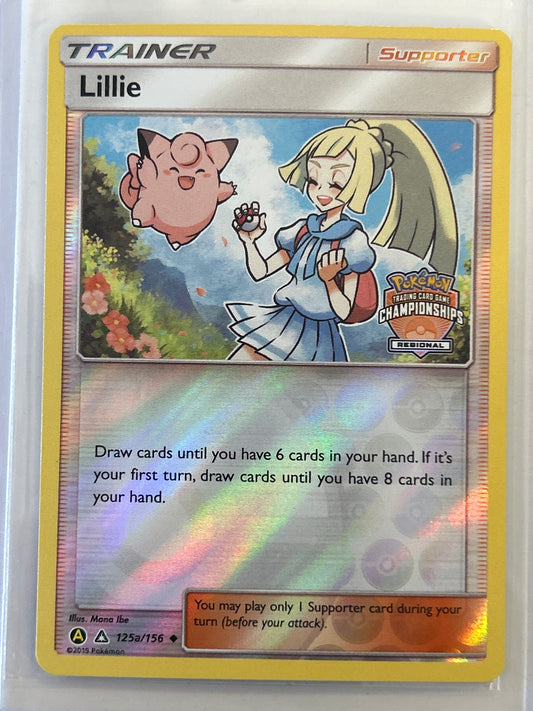 POKÉMON TCG LILLIE REVERSE HOLO 125a/156 POKÉMON LEAGUE NEAR MINT CONDITION