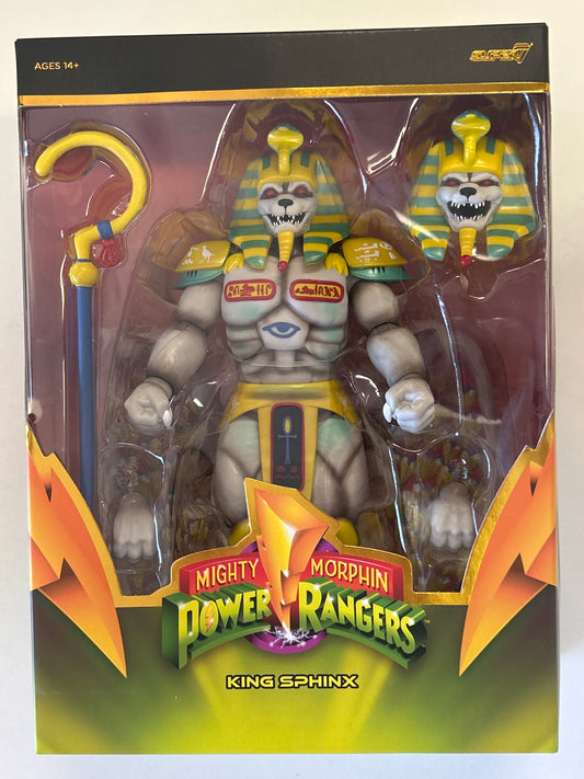 SUPER 7 ULTIMATES! MIGHTY MORPHIN POWER RANGERS KING SPHINX FIGURE SEALED IN BOX
