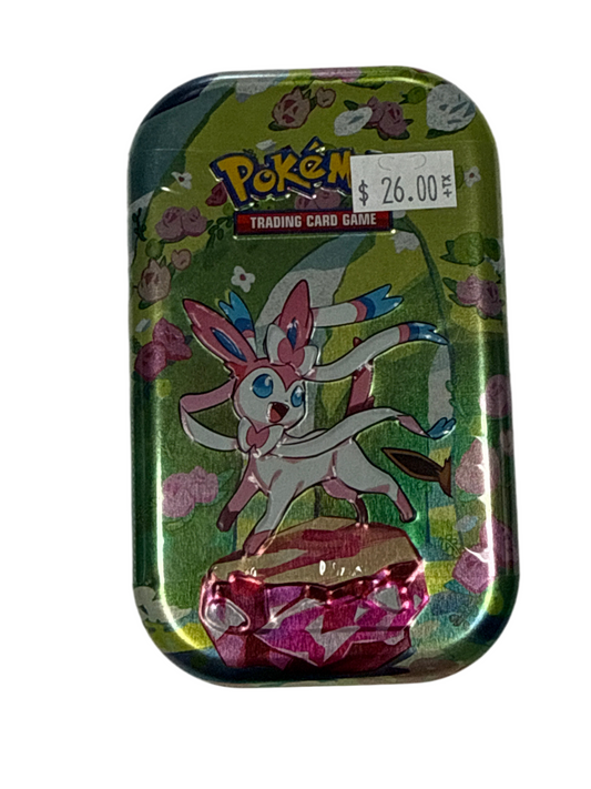 POKEMON TCG SEALED EVEELUTION SYLVEON TIN 2 CARD PACKS