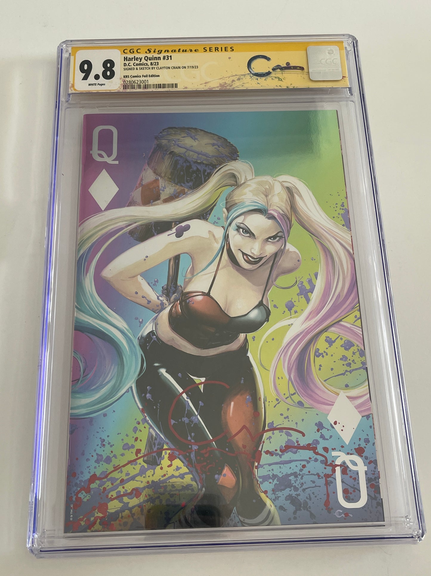 DC COMICS HARLEY QUINN #31 CGC 9.8 SIGNED BY CLAYTON CRAIN