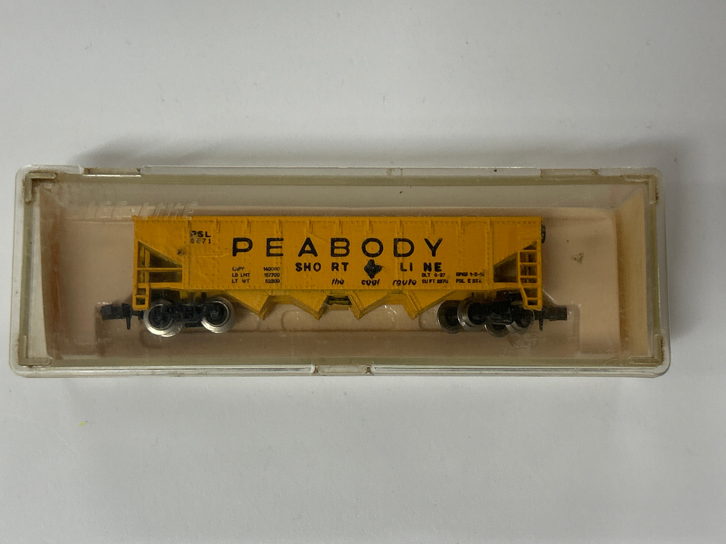 LIFE-LIKE MODEL TRAIN S786A HOPPER (LONG) PEABODY GOOD CONDITION IN BOX