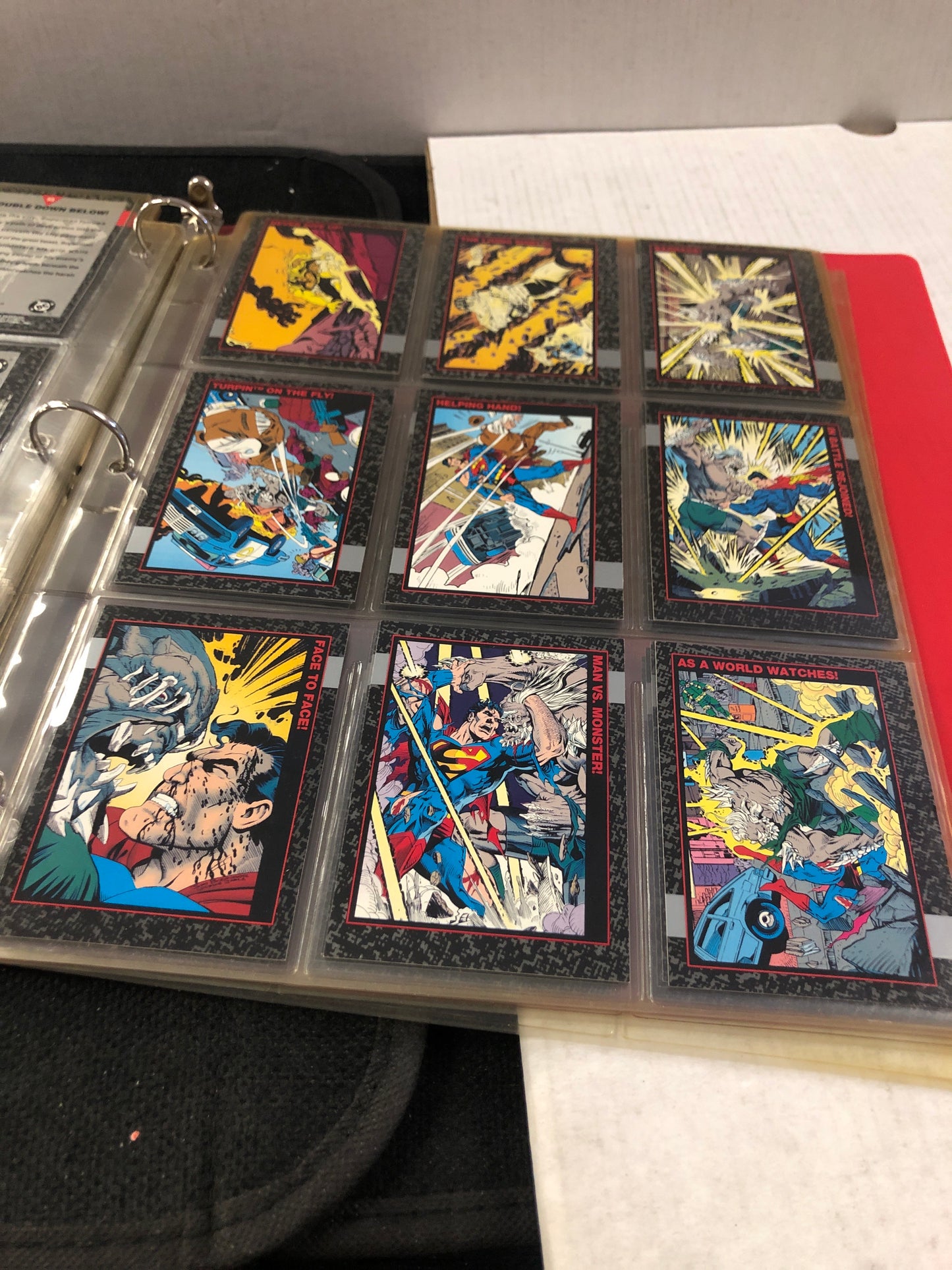 DC DEATH OF SUPERMAN TRADING CARD SET 1-90