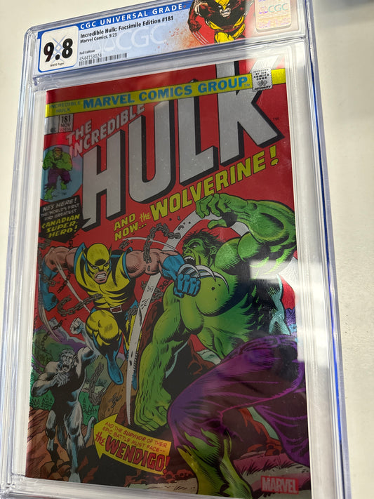 MARVEL COMICS INCREDIBLE HULK #181 FACSIMILE FOIL CGC 9.8