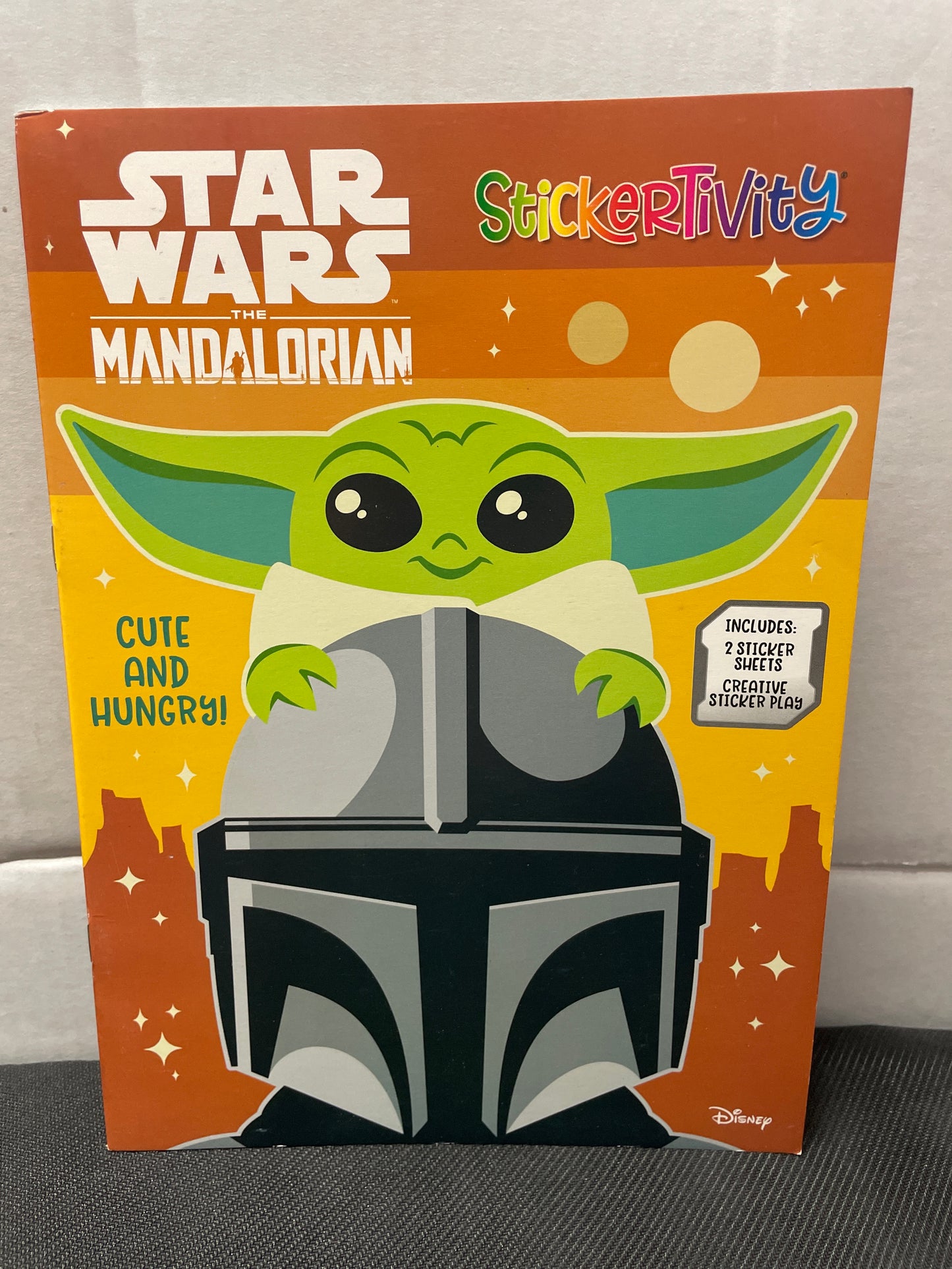 DISNEY STAR WARS - THE MANDALORIAN “I AM GROGU” or “CUTE & HUNGRY” STICKER & ACTIVITY BOOK (2 TYPES, BRAND NEW) 2023