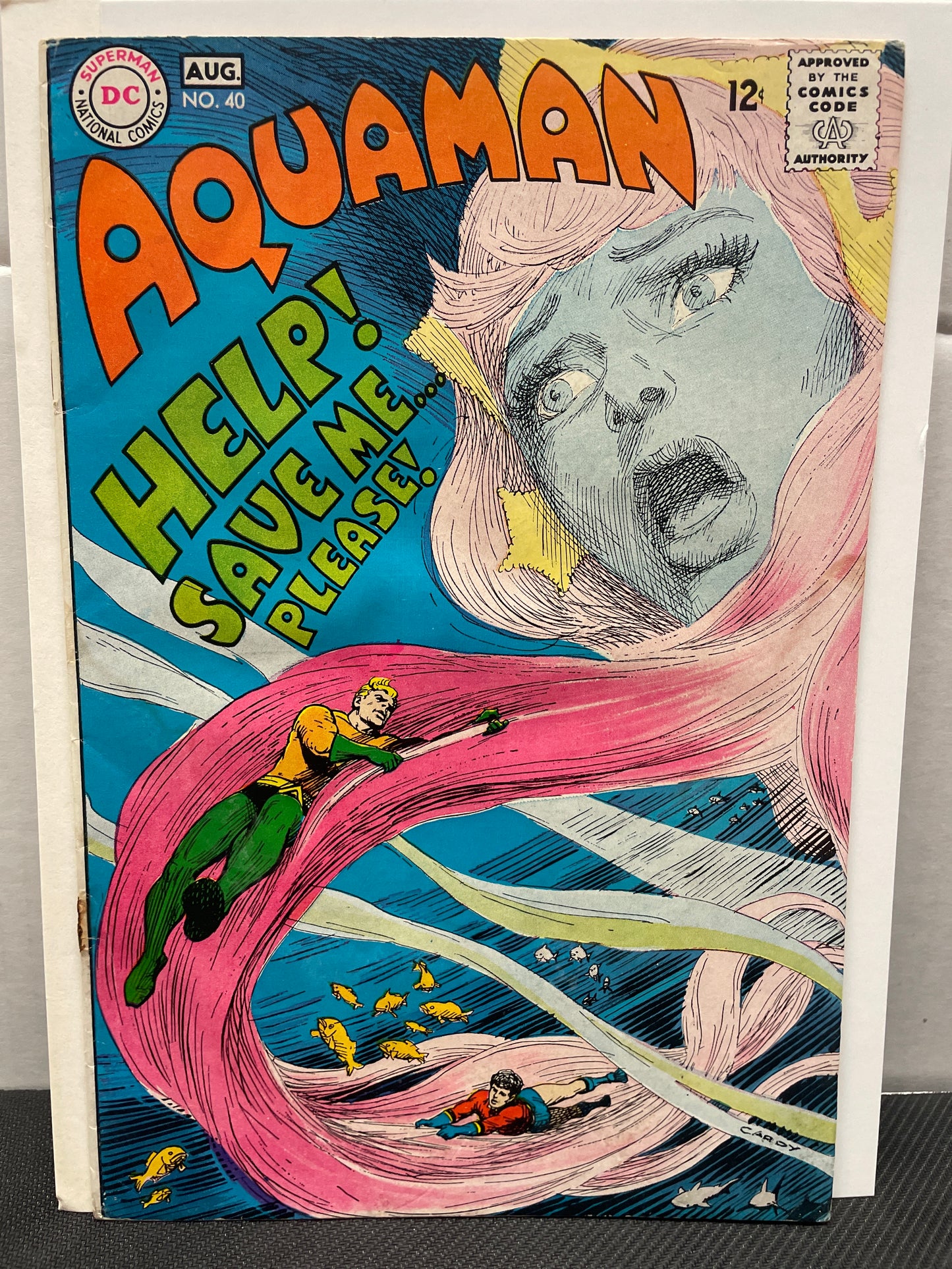 AQUAMAN #40 (1968 DC SILVER AGE, BEAUTIFUL NICK CARDY MERA COVER!) VG+