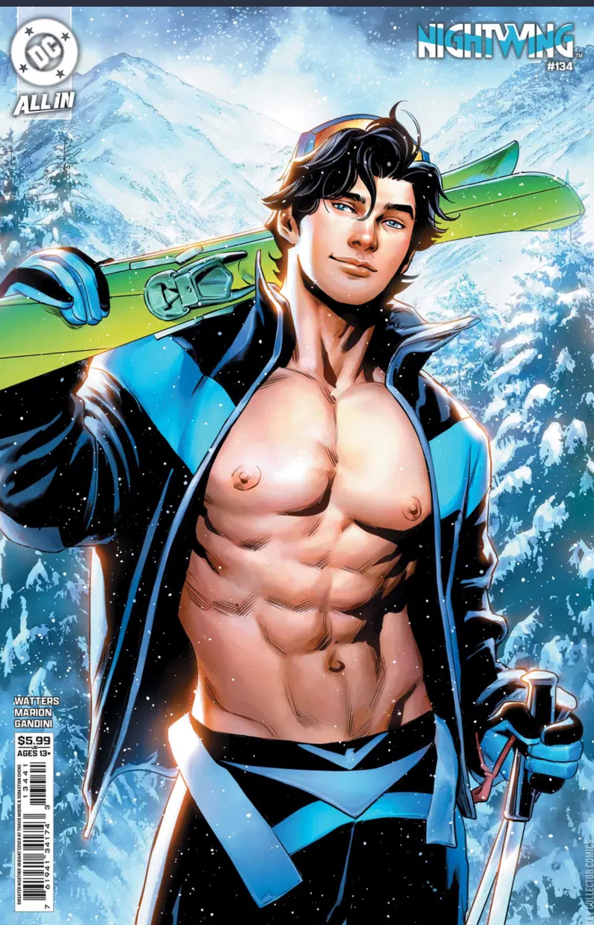 NIGHTWING #134 CVR E TRAVIS MOORE SWEATER WEATHER CARD STOCK VAR