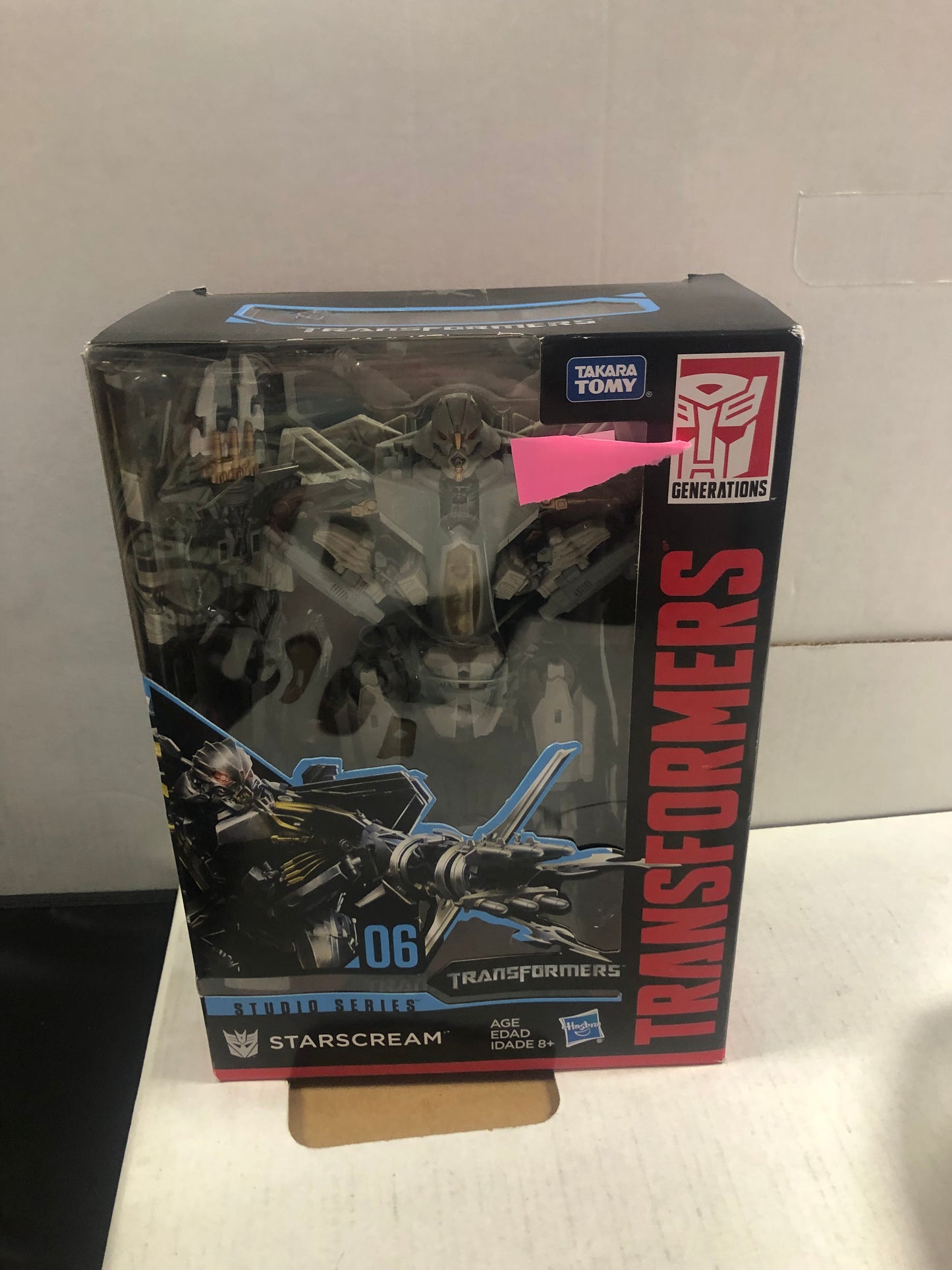 HASBRO TRANSFORMERS STUDIO SERIES STARSCREAM GOOD CONDITION TEAR ON TOP OF BOX