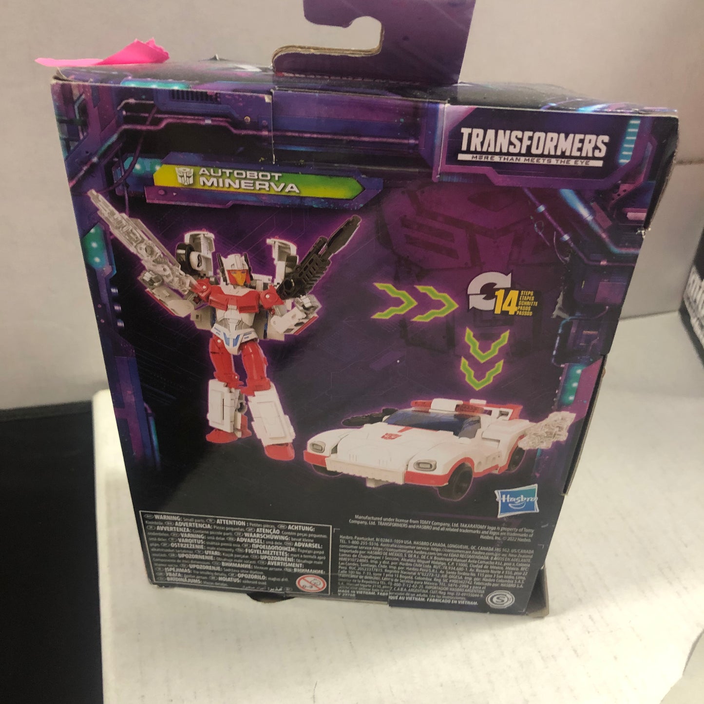 HASBRO TRANSFORMERS LEGACY MINERVA GOOD CONDITION SLIGHT BOX DAMAGE ON TOP OF BOX