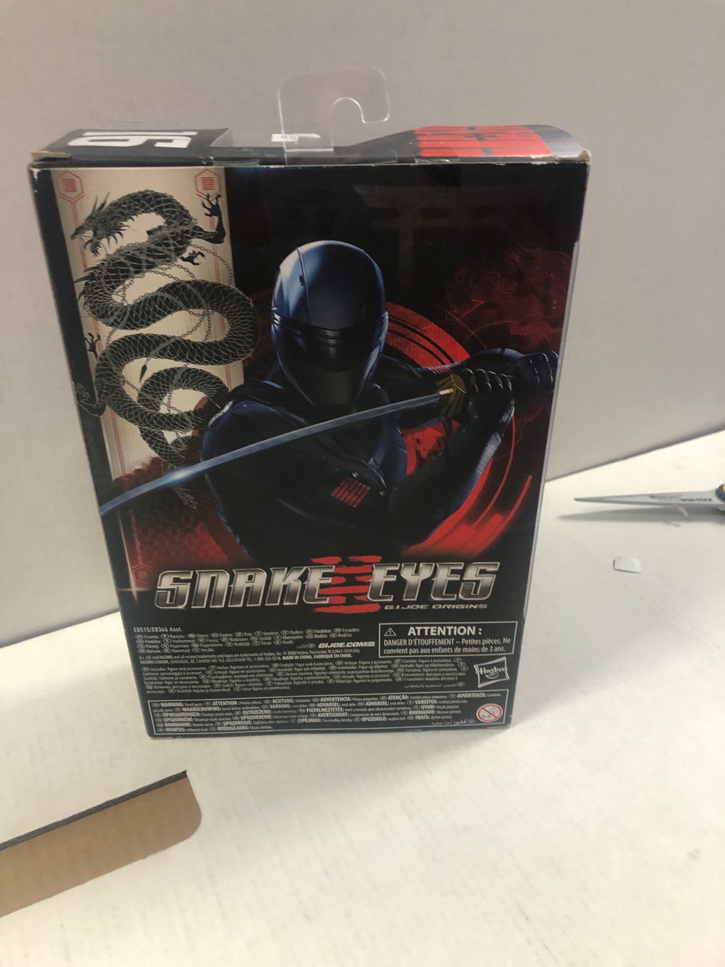 HASBRO SNAKE EYES GI JOE ORIGINS GI JOE CLASSIFIED SERIES GREAT CONDITION