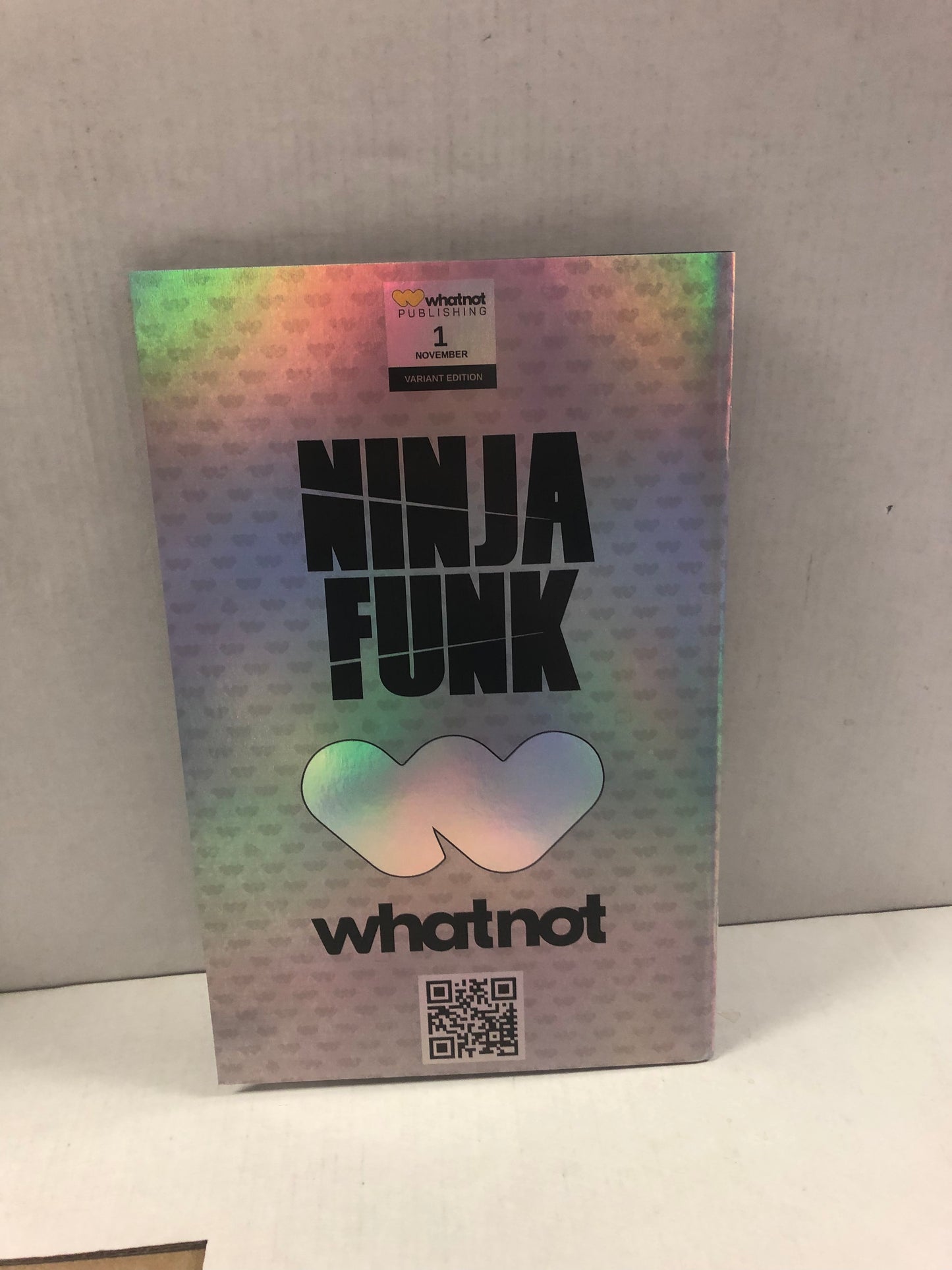 WHATNOT PUBLISHING NINJA FUNK 1 VIRGIN FOIL VARIANT SIGNED BY ALEX RIEGEL COMES WITH COA VF/VF+