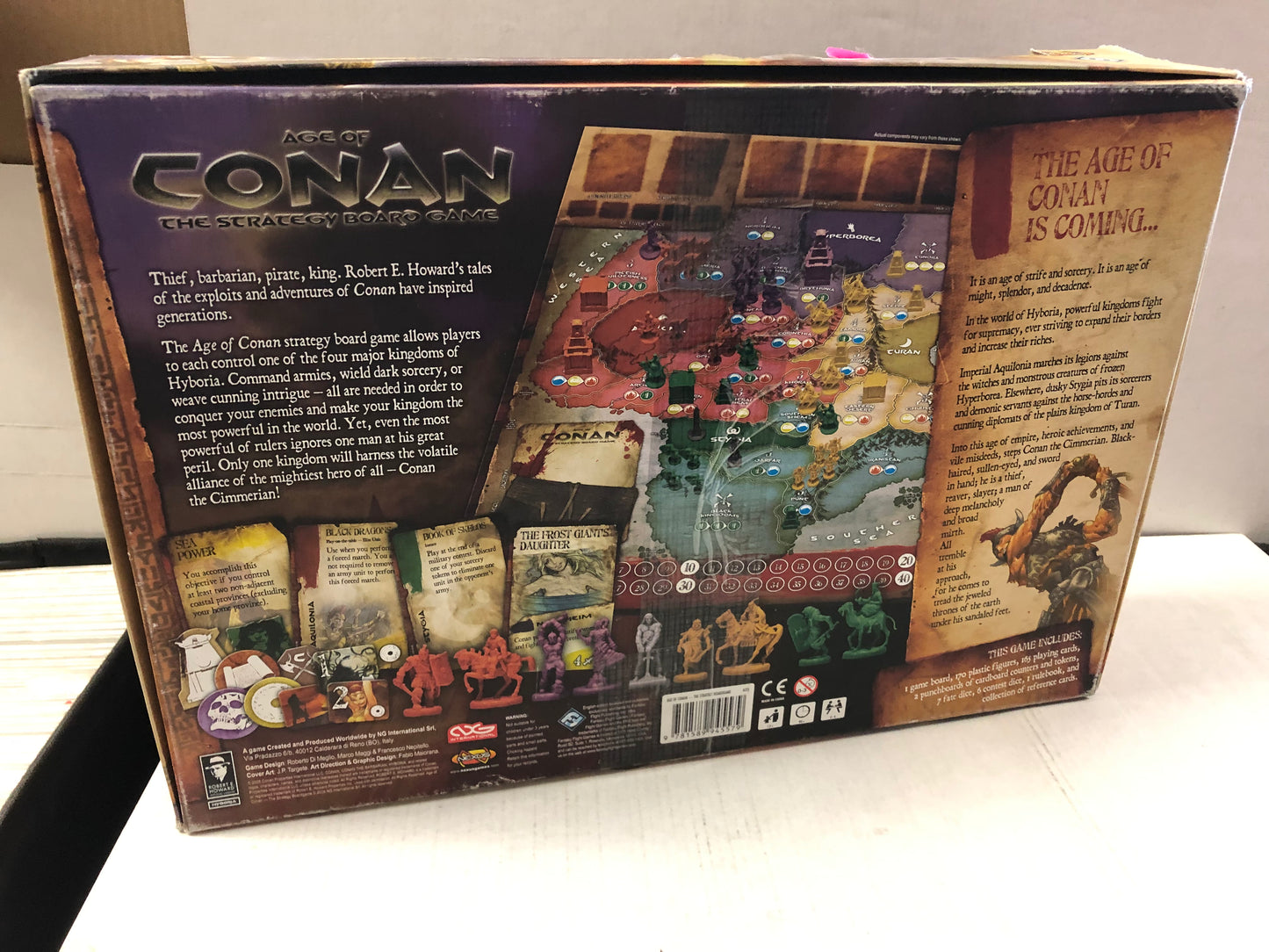 NEXUS AGE OF CONAN THE STRATEGY BOARD GAME OKAY CONDITION BOX DAMAGE BUT COMPLETE