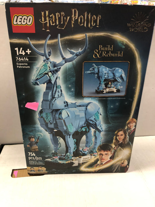 LEGO HARRY POTTER SET 76414 EXPECTO PATRONUM OKAY CONDITION BOX DAMAGE ON ALL SIDES BUT COMPLETE