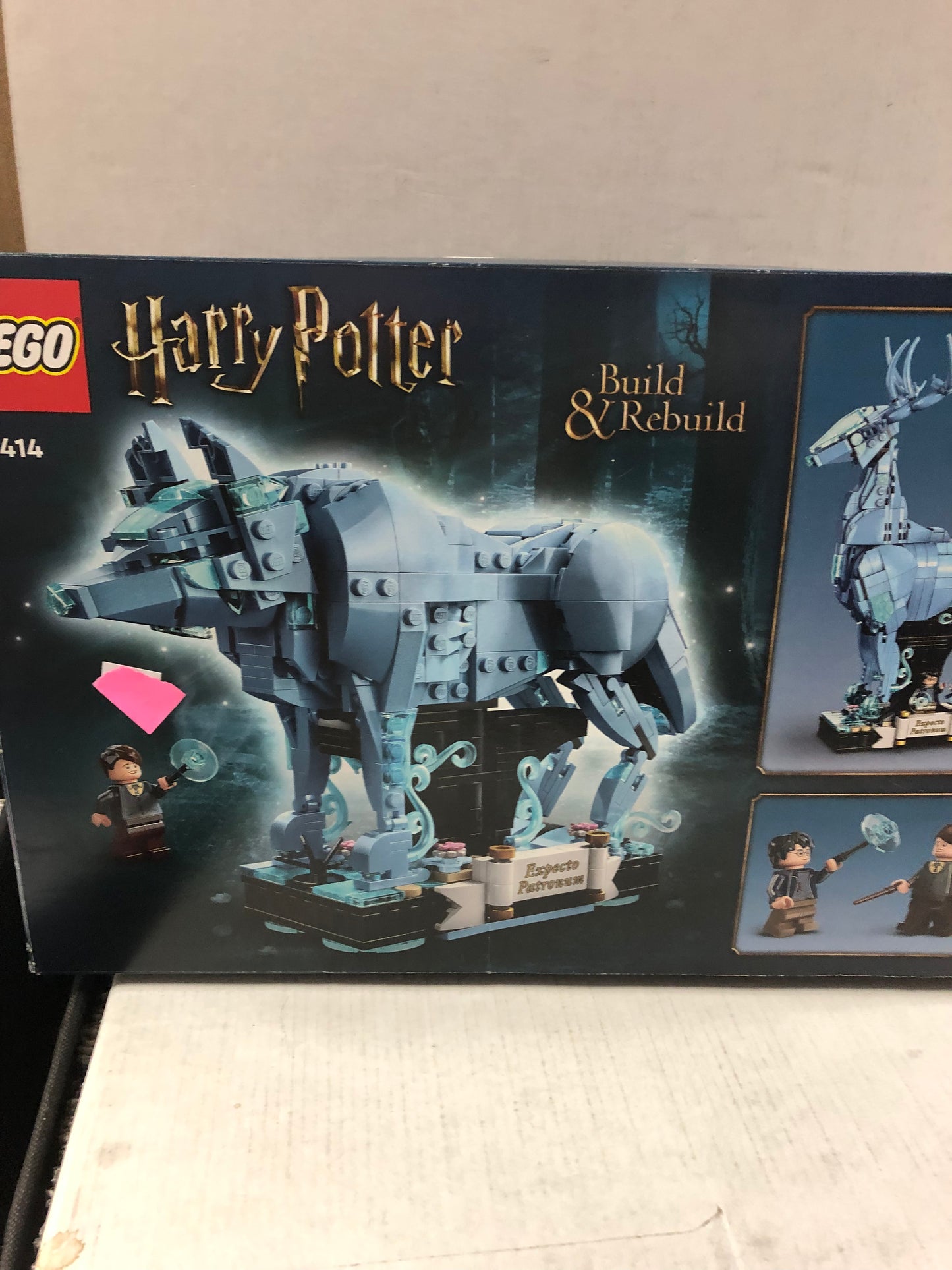 LEGO HARRY POTTER SET 76414 EXPECTO PATRONUM OKAY CONDITION BOX DAMAGE ON ALL SIDES BUT COMPLETE