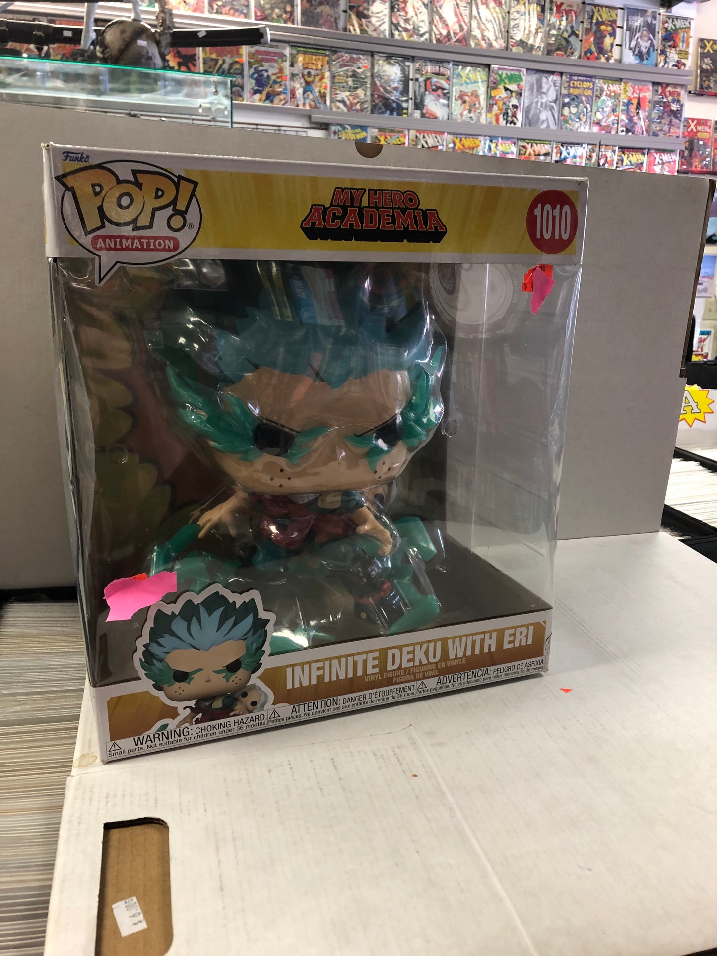 FUNKO POP ANIMATION MY HERO ACADEMIA 1010 JUMBO INFINITE DEKU WITH ERI GOOD CONDITION SOME BOX DAMAGE ON CORNERS