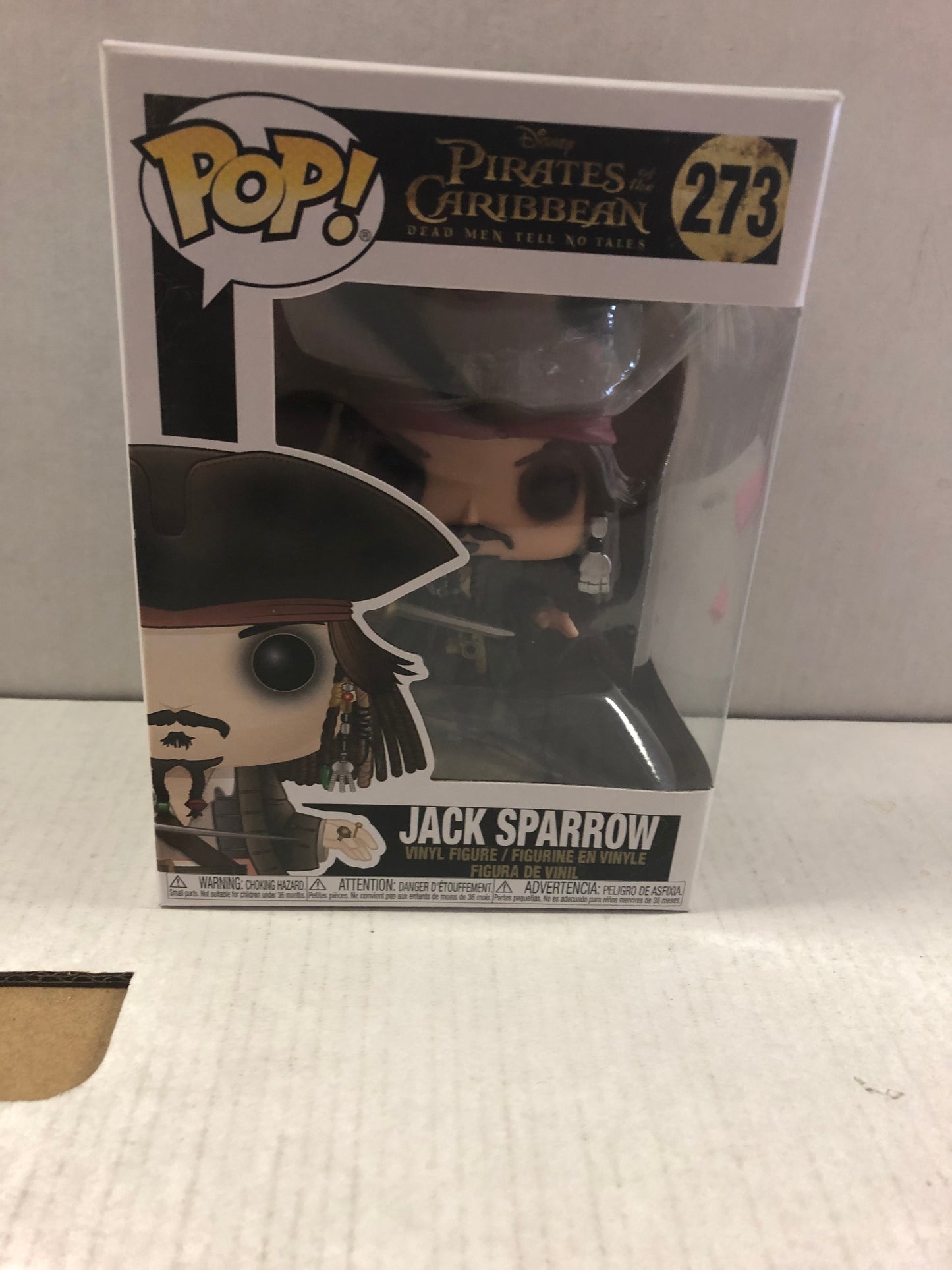 FUNKO POP PIRATES OF THE CARIBBEAN DEAD MEN TELL NO TALE #273 JACK SPARROW GREAT CONDITION