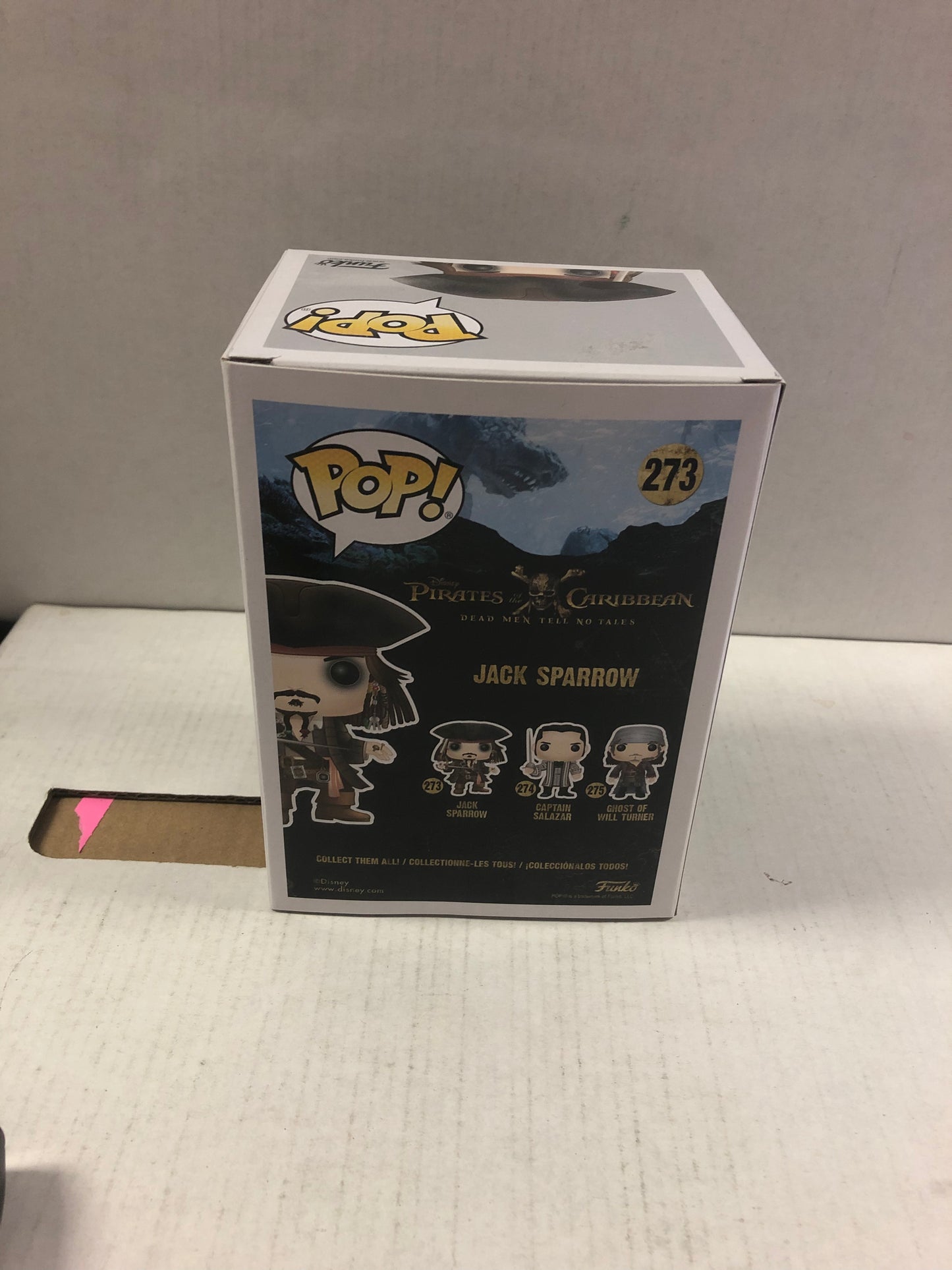 FUNKO POP PIRATES OF THE CARIBBEAN DEAD MEN TELL NO TALE #273 JACK SPARROW GREAT CONDITION