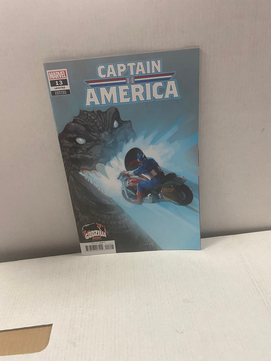 MARVEL COMICS - CAPTAIN AMERICA #13 (2024 GODZILLA VARIANT!)