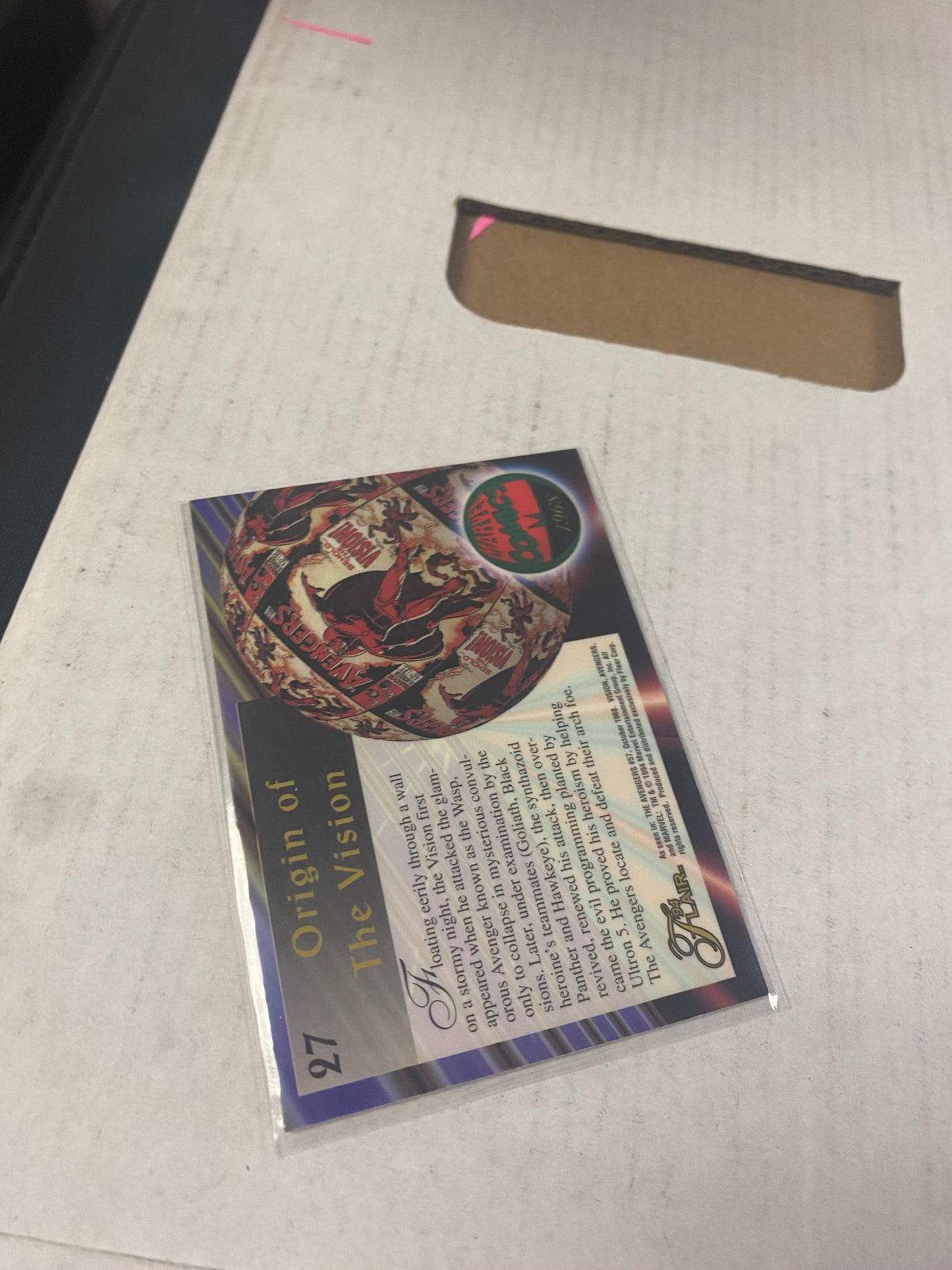 MARVEL FLAIR 94 VISION GREAT CONDITION