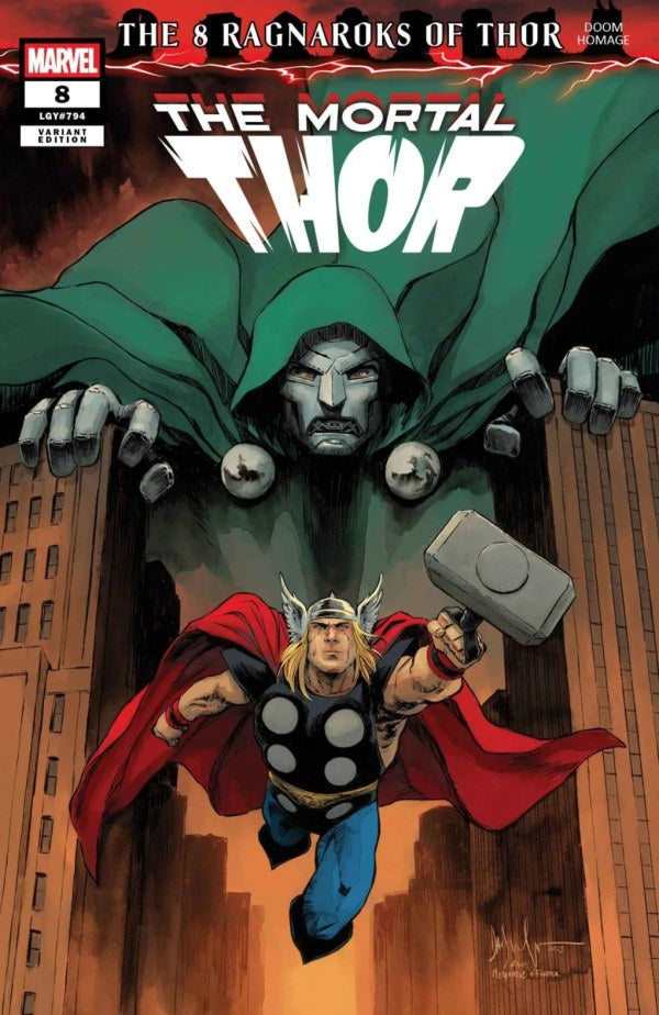 MARVEL COMICS MORTAL THOR #8 DAVE WACHTER DOOM HOMAGE VARIANT
