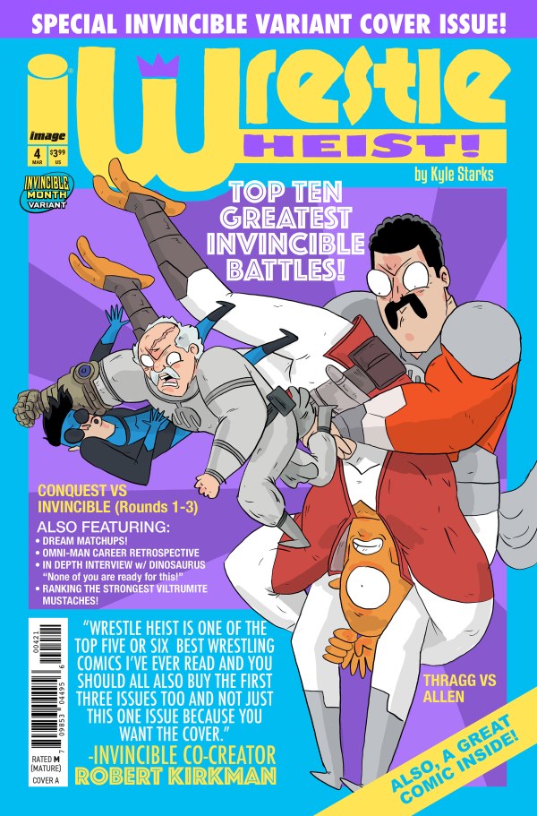 IMAGE COMICS WRESTLE HEIST #4 (OF 5) CVR B KYLE STARKS INVINCIBLE TEAM UP VAR (MR)