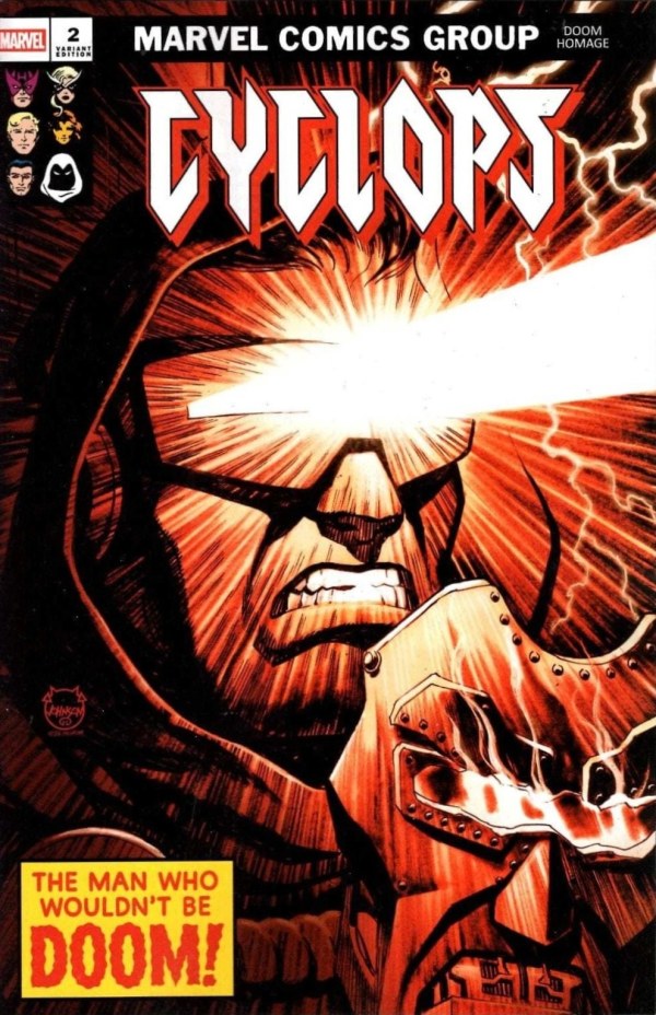 MARVEL COMICS CYCLOPS #2 DAVE JOHNSON DOOM HOMAGE VARIANT