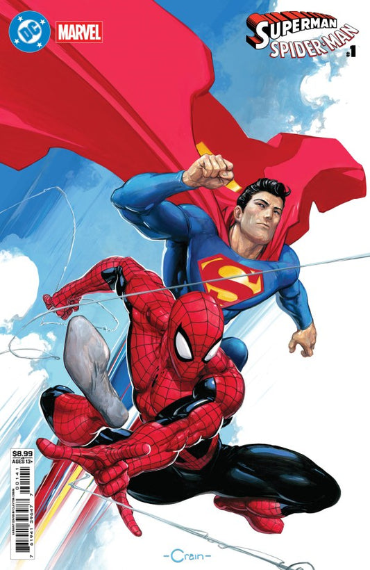 DC COMICS DC MARVEL SUPERMAN SPIDER-MAN #1 (ONE SHOT) CVR D CLAYTON CRAIN CARD STOCK VAR