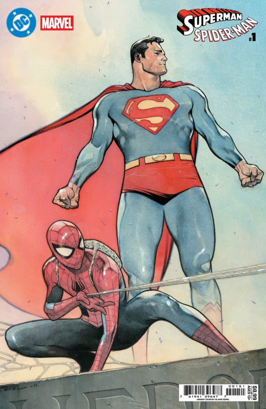 DC COMICS DC MARVEL SUPERMAN SPIDER-MAN #1 (ONE SHOT) CVR E OLIVIER COIPEL CARD STOCK VAR