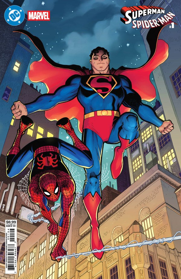 DC COMICS DC MARVEL SUPERMAN SPIDER-MAN #1 (ONE SHOT) CVR L ARTHUR ADAMS CARD STOCK VAR