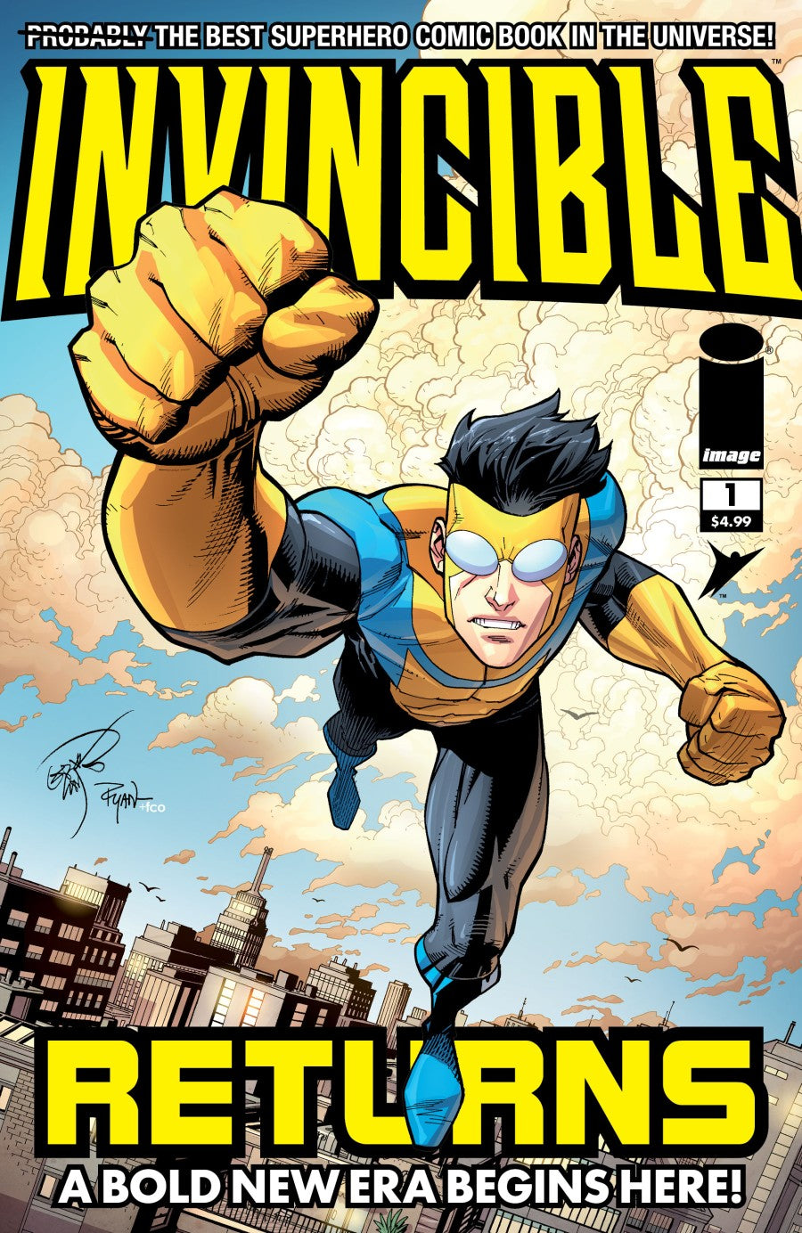 IMAGE COMICS INVINCIBLE RETURNS FACSIMILE EDITION #1 CVR B ERIK LARSEN & RYAN OTTLEY VAR