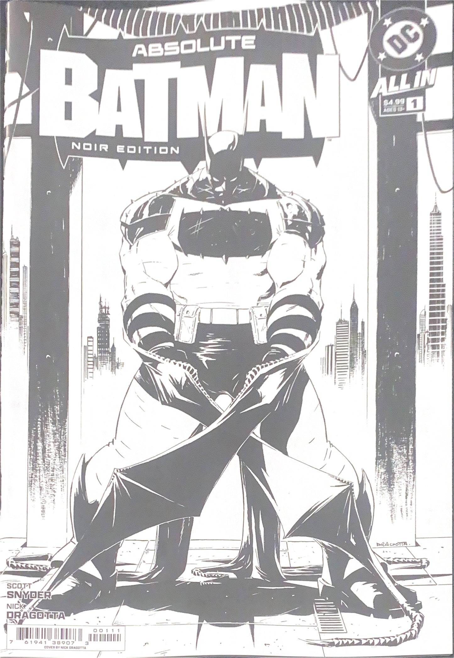 DC COMICS ABSOLUTE BATMAN #1 NOIR EDITION