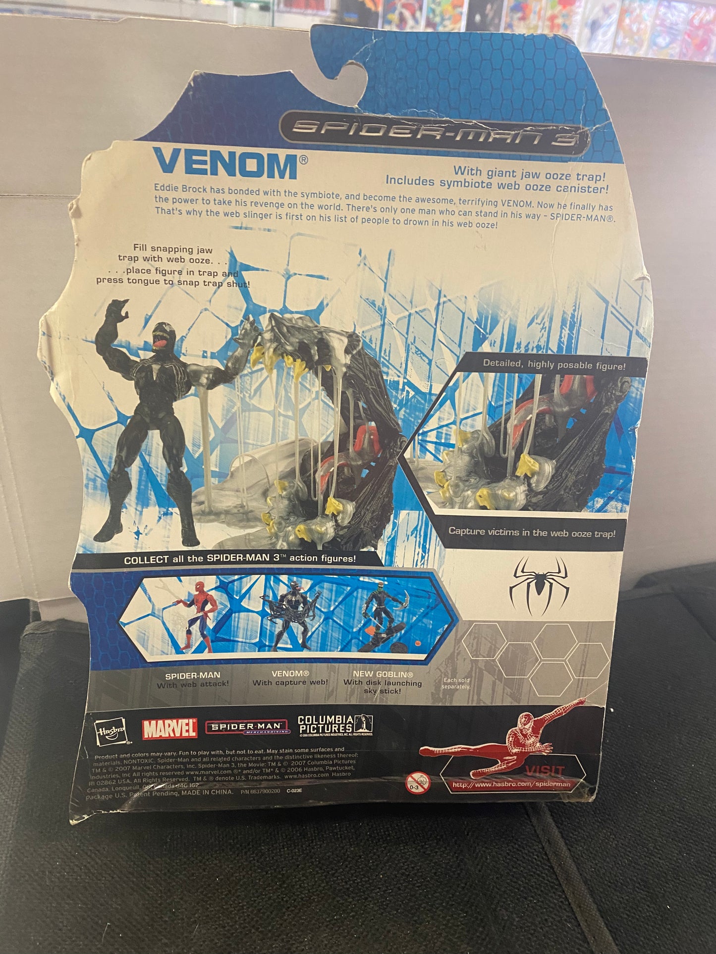 HASBRO VENOM SPIDER-MAN 3 WITH WEB OOZE CANISTER